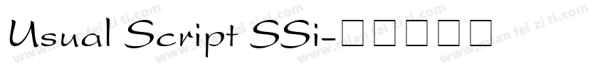 Usual Script SSi字体转换